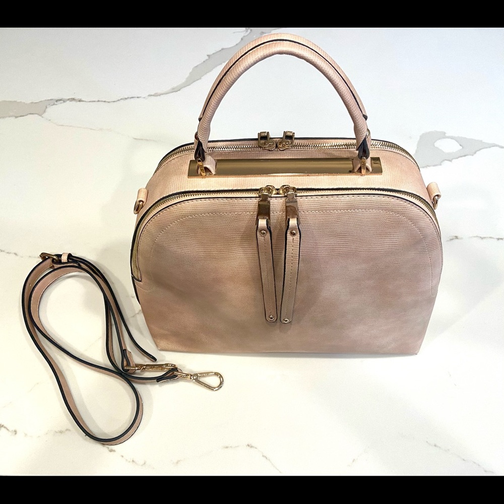 Pink Double Zip Satchel